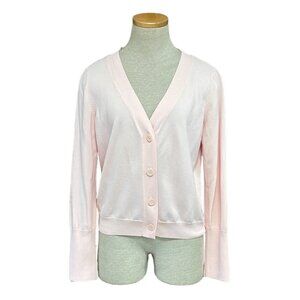 Leith Cardigan Sweater Sheer Pink Size Medium M